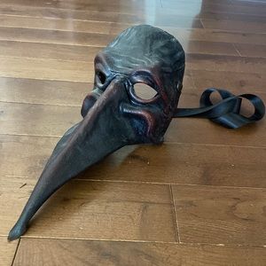 Venetian leather plague doctor mask